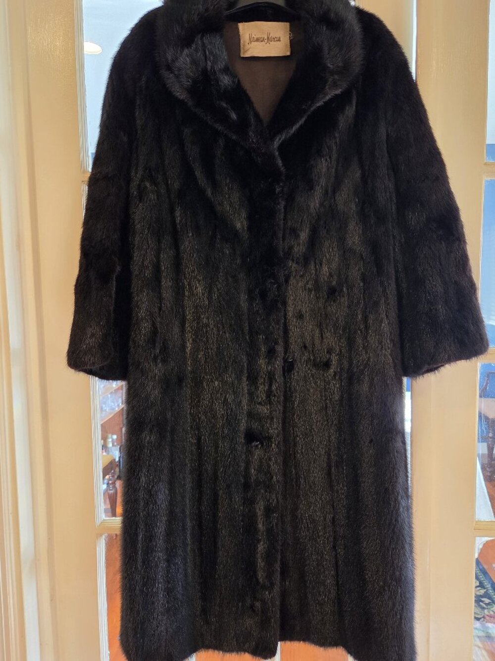 Black Full length Ranch Mink Coat